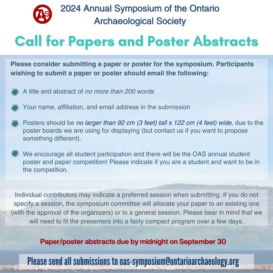 The call for sessions, papers, and posters is now open! We encourage you to submit session and paper/poster abstracts that reflect on this year’s theme “Gathering Around Gichigami (Lake Superior): Archaeology Beyond Borders”.