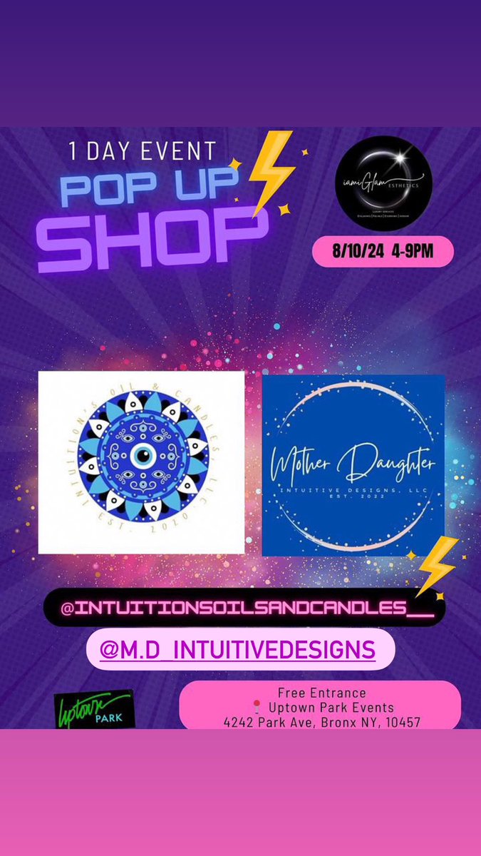 🌸Be sure to check my table out on 8/10/2024🌸

🌹4242 Park Ave Bronx N.Y 10457🌹
💜Hours are from 4pm-9pm 💜
🛍️Good food, good vibes, great music &amp; of course great vendors 🛍️
