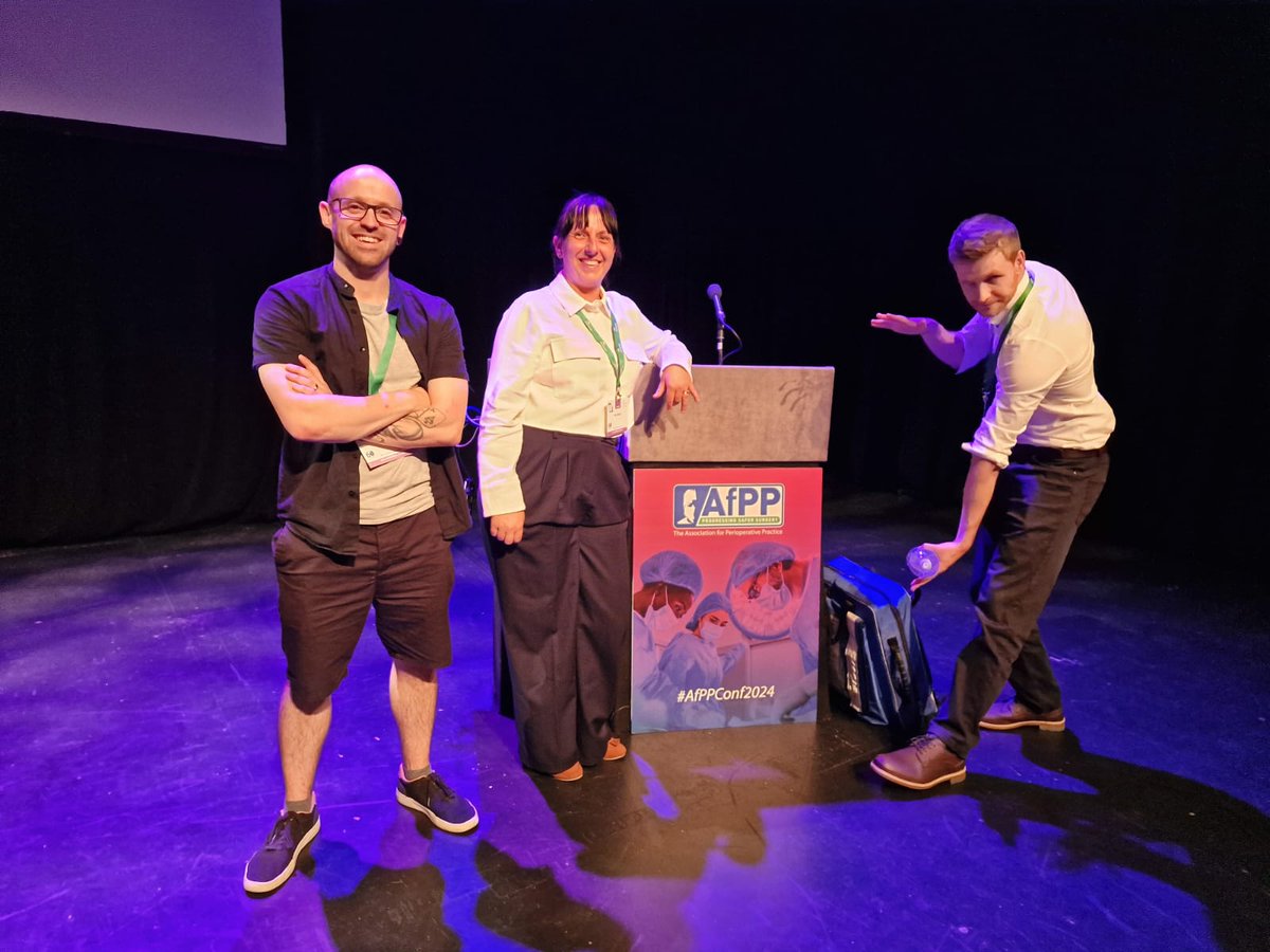 JimCarlson89's tweet photo. Had great fun presenting our work with spontaneous simulation at @UniSouthWales for the national AfPP conference with @RiaChaloner and Ash Davies.

#SBE #ODP #Operatingdepartmentpractice https://t.co/UGRZpn87gh