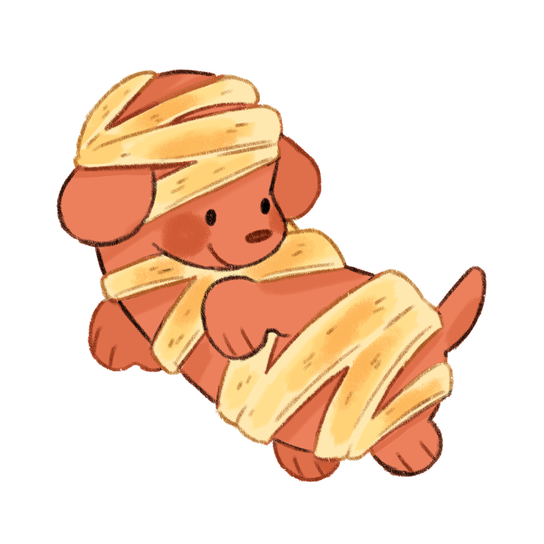 yumbrite's tweet photo. A mummified pup in a blanket! https://t.co/otqRsex0C7