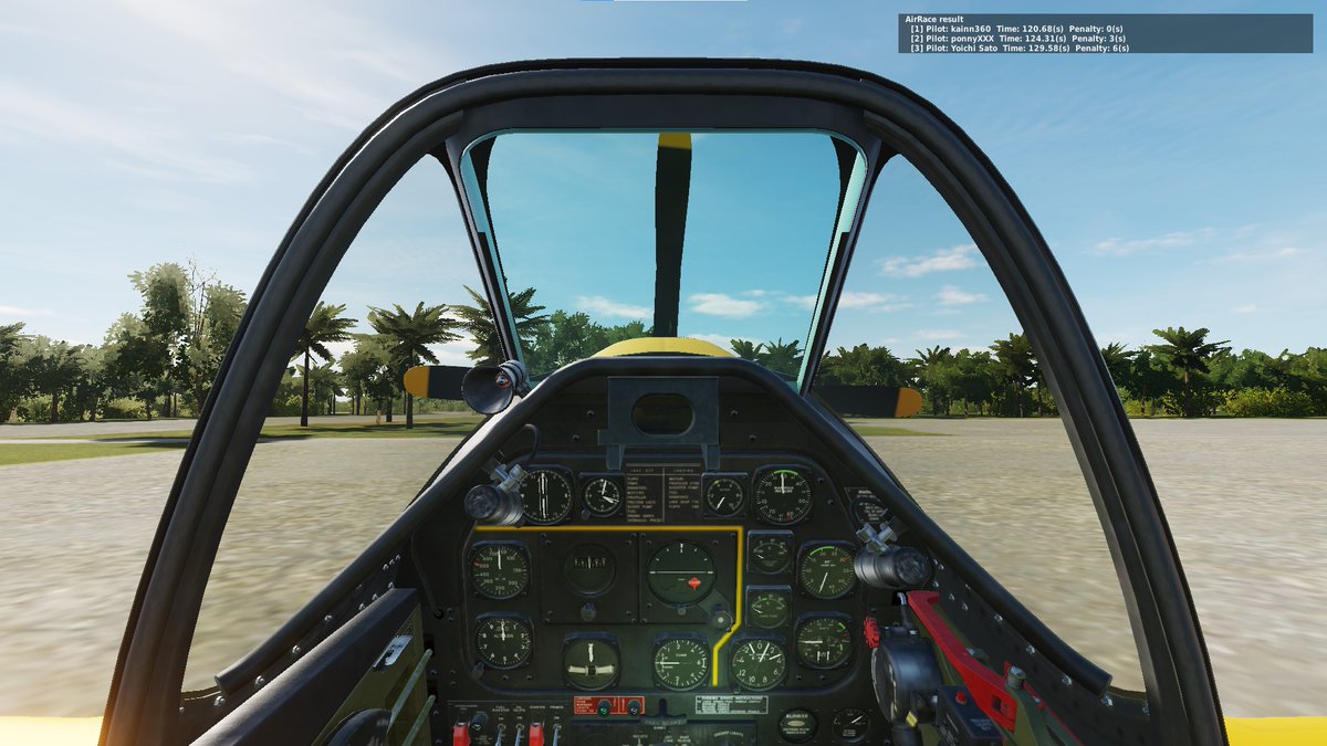 ys_digital's tweet photo. 昨夜の #DCS でのエアレース大会の様子です
レースサーバーは今夜も21時から解放されます
レースで使用されるTF-51は無料の機体ですし、 DCS自体も無料です！ご興味のある方は下記のDiscordサーバーをご覧ください！
 https://t.co/B0xIdLue7i
#DCSWorld #フライトシミュレーター #エアレース #airrace https://t.co/WJlzYjtjZk