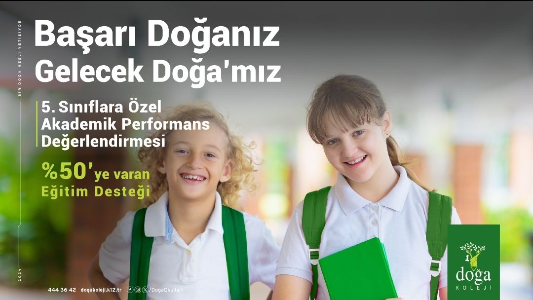 batikentdoga's tweet photo. En iyi olduğun dersi seç, akademik performansını değerlendir, %50’ye varan eğitim desteği kazan!

5. sınıf öğrencileri için şimdi “Akademik Performansını Değerlendirme Zamanı.”

Bilgi ve başvuru için; https://t.co/0GrgnPBrCr… https://t.co/aAej4aWFv5