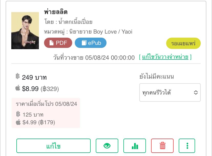 สุ่มแจก e-book เรื่อง พ่ายลลิต สำหรับผู้โชคดี 2 ท่าน 

ประกาศผลวันที่ 10 สิงหาคม 2567 เวลา 21.00 น.

- กติกา กดรีโพสต์นี้ + ฟอล

เพื่อเป็นการขอบคุณนักอ่านทุกท่านที่สนับสนุนงานเขียนของเรา