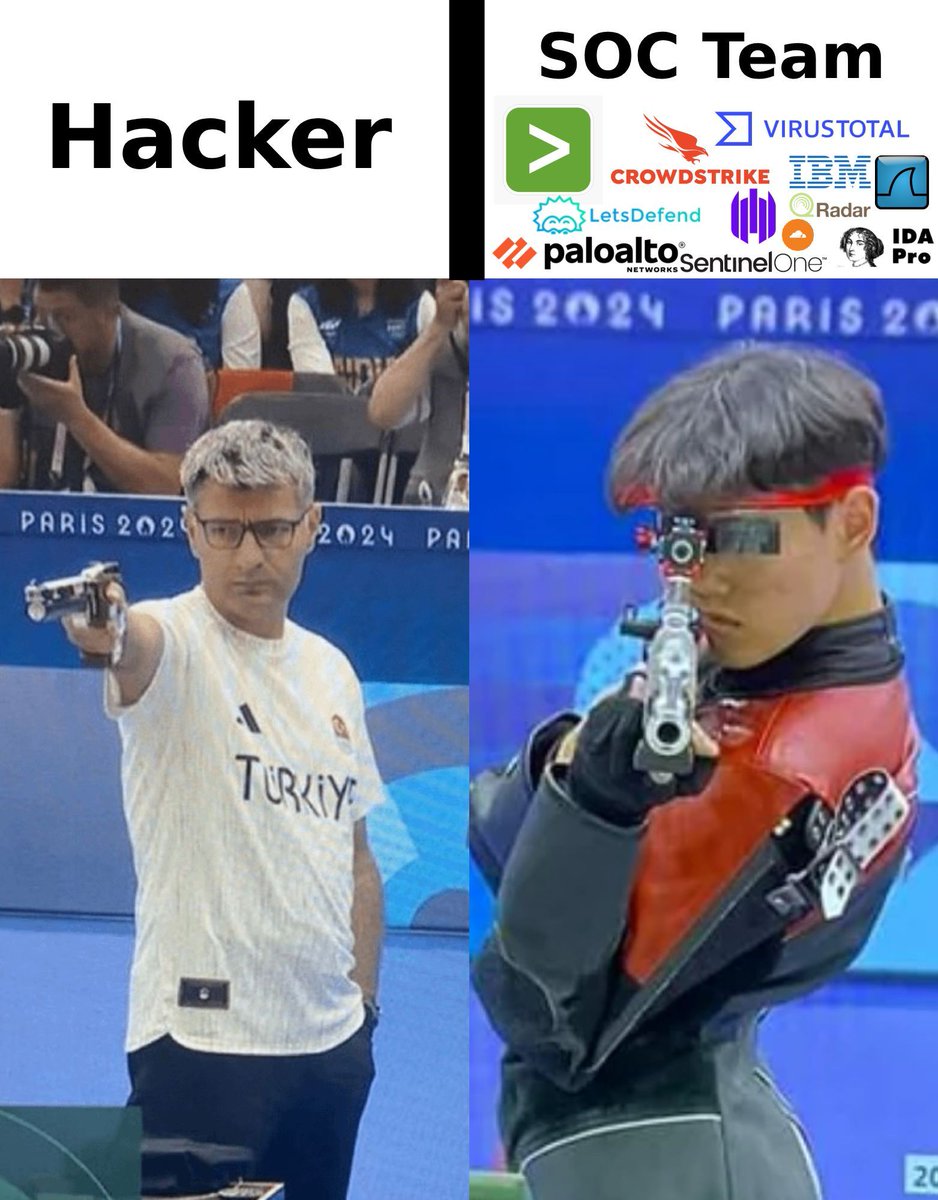 Asquaretechtalk's tweet photo. 🧑‍💻 Hacker vs SOC Team.
.
.
.
#hacking #hackingtools #hackerspace #cybersecurity #cyberattack #cybercrime #cybersecurity https://t.co/KhabFwrXlk