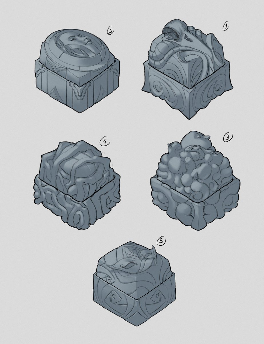 DecayAndRot's tweet image. These are some concepts for some keycaps I'm designing soon and I would love to see what you guys think about and which one do you prefer