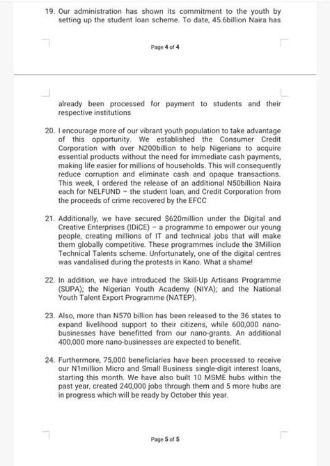 rukky_nate's tweet photo. Tinubu’s address to the nation was leaked and here’s the summary:

- Fuel subsidies will not be brought back.  

- Force will now be used to stop the protests.

- He has absolutely no idea how to remedy the food crises.

- He will do nothing about unstable exchange rate.

- He outlined several fake programs they claim to be working on.

We have a King Nebudchannezar on our hands. 

#EndBadGovernaceInNigeria