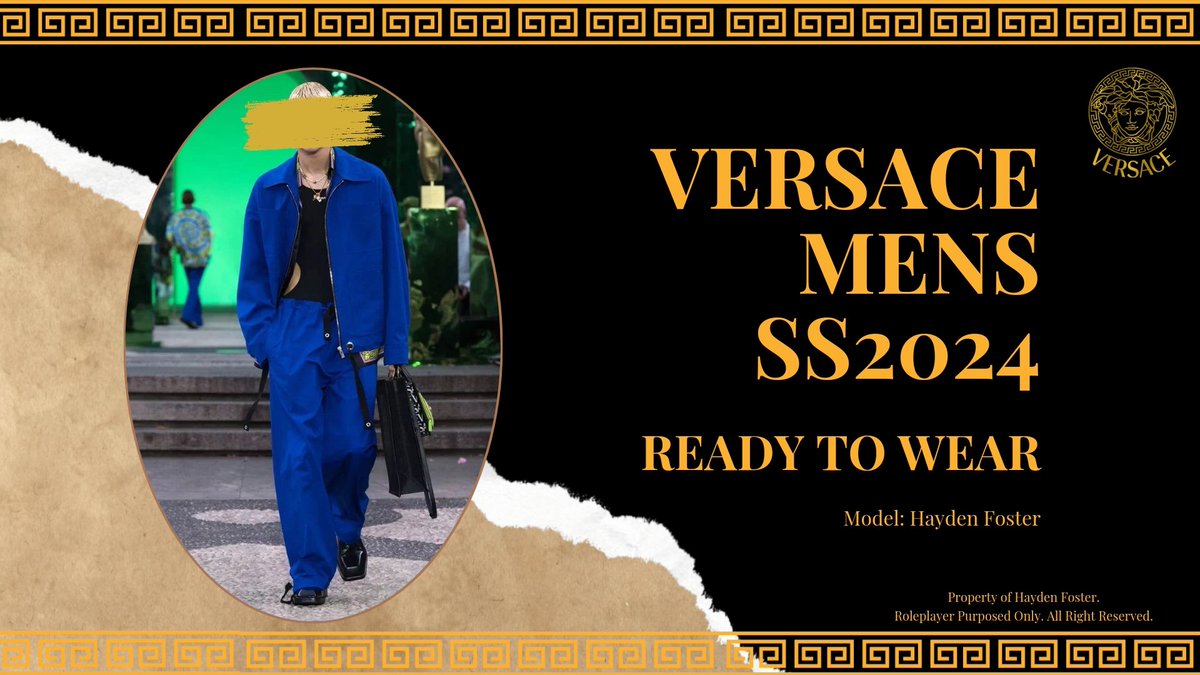 ㅤ
ㅤㅤ
ㅤㅤ      ⚜️ 𝐕𝐄𝐑𝐒𝐀𝐂𝐄 𝐅𝐀𝐒𝐇𝐈𝐎𝐍 𝐒𝐇𝐎𝐖 ⚜️

                 𝐌𝐄𝐍𝐒 𝐒𝐏𝐑𝐈𝐍𝐆/𝐒𝐔𝐌𝐌𝐄𝐑 𝟐𝟎𝟐𝟒

                 𝐌𝐨𝐝𝐞𝐥 — Hayden Foster

ㅤㅤㅤ