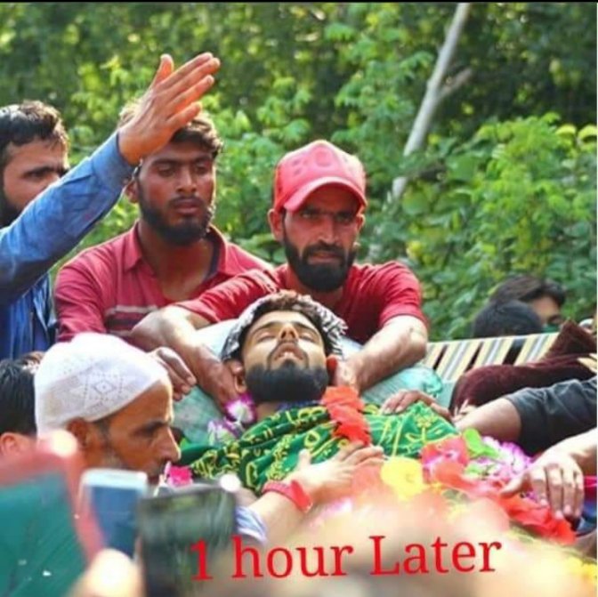 On this day in 2018,Bilal Ahmad (a civilian) was martyred by indian forces in Ganowpora when they opened fire on people who were gathered at the funeral of a martyr. Shaheed Bilal was seen raising slogans at the funeral of a martyr &amp; 1 hr later, he was martyred too. 💔 
#Kashmir