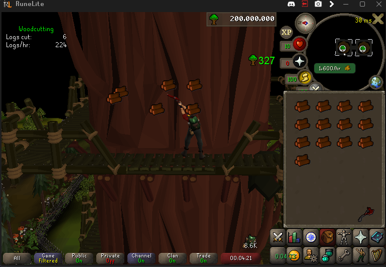 StrongAutism's tweet photo. 200M Woodcutting https://t.co/DIXvBpAaIc