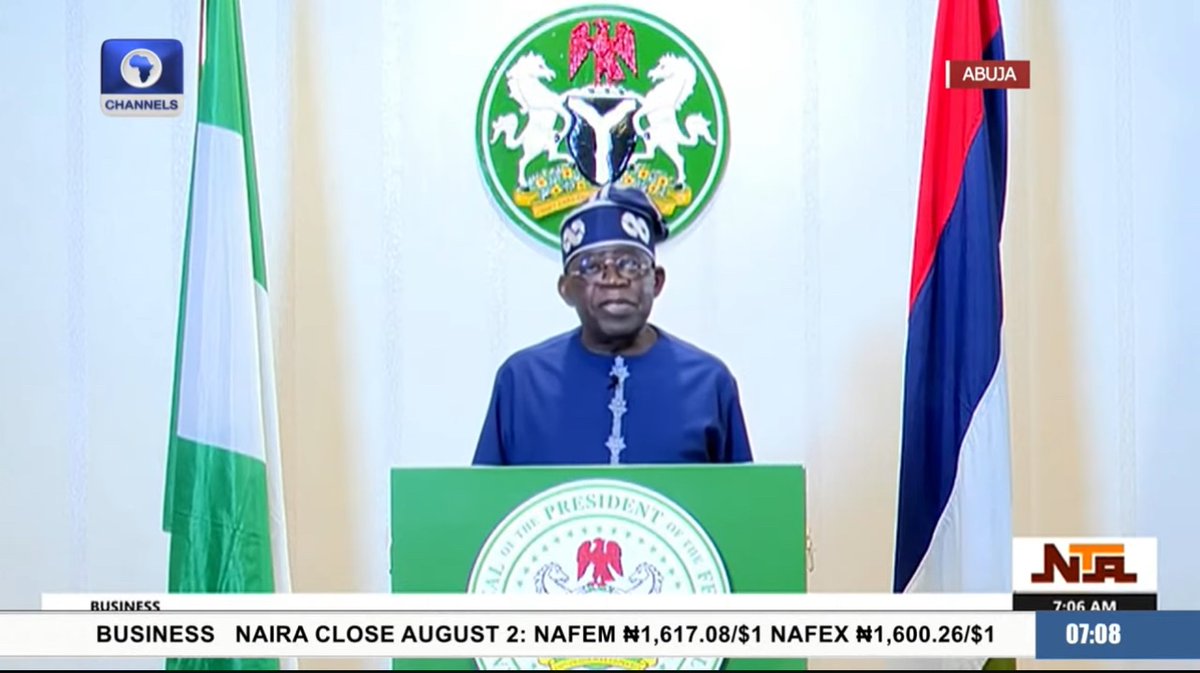 NigeriaStories's tweet image. PRESIDENT Bola Tinubu full speech 🎤
Retweet to show someone
1. I speak to you today with a heavy heart and a sense of responsibility, aware of the turmoil and violent protests unleashed in some of our states.
2. Notably among the protesters were young Nigerians who desired…