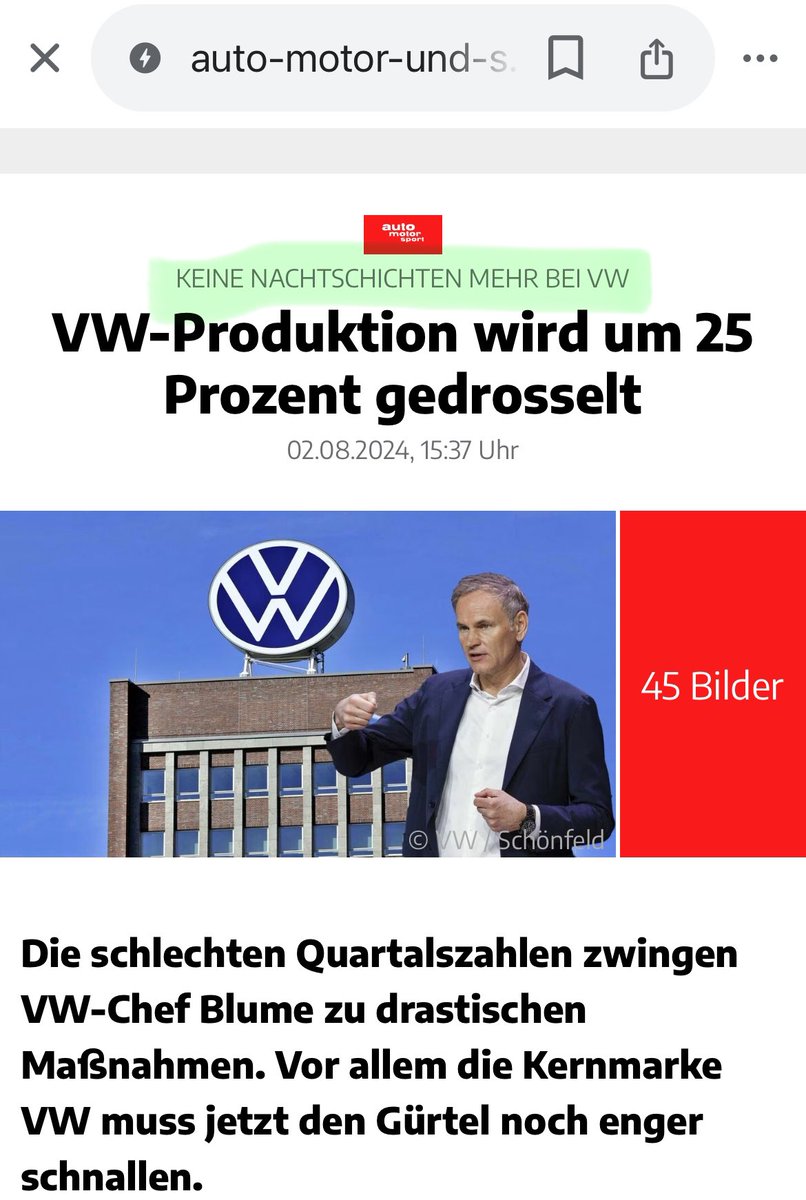 VW streicht die Nachtschicht. 
Läuft, im Land der Autobauer. 
Man könnte ja Fahrräder dafür bauen, aber die bauen sie in Bangladesch. 
Luftschlösser wären noch eine Möglichkeit.