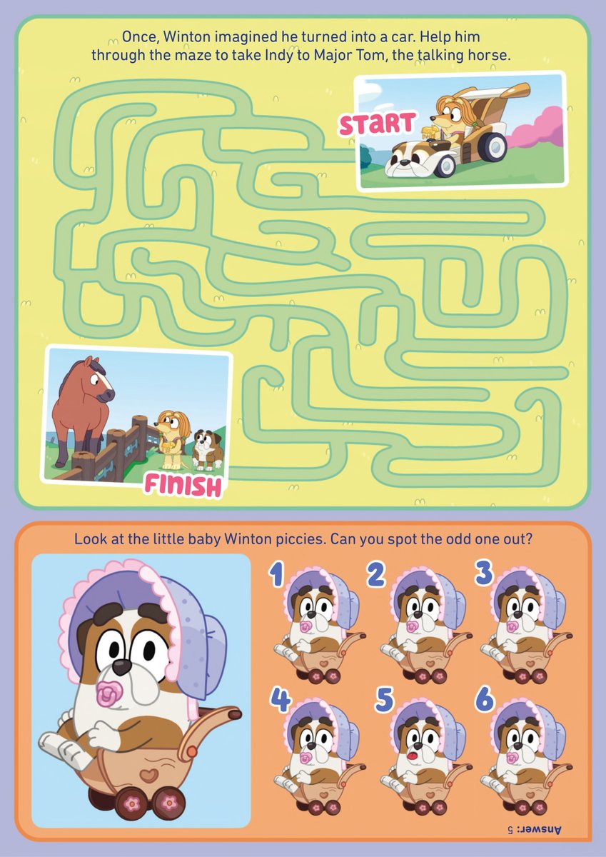 Bluey_Wiki's tweet photo. 🚗🌀 Winton's car adventure is full of twists and turns! Can you help him navigate the maze to reach Major Tom? 🚗🌀 (Game Part 16) | #bluey #bingo #bandit #chilli #heeler #blueytv #blueyfans #blueytoys #funny

https://t.co/rrxVHBHJ0U https://t.co/5tQfsfoxTD
