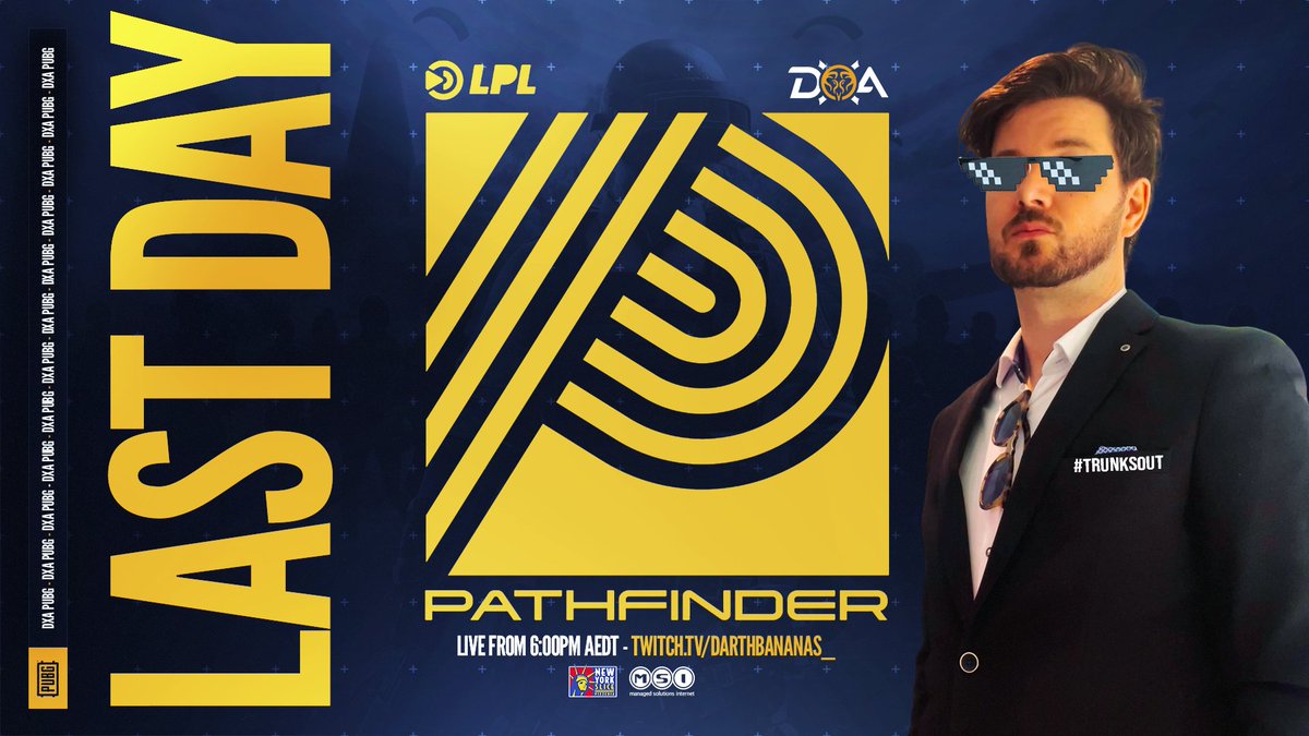 .<a href="/LPL_GLOBAL/">Lets Play Live</a> PATHFINDER GOLD LAST DAY!!!!

Come finish off your weekend with some Smooth jazz and Chicken dinners. 

6PM <a href="/Darth_Bananas/">Darth Bananas</a> - twitch.tv/darthbananas_

#TRUNKSOUT #GOLDTIME