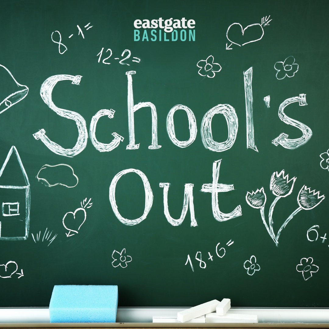 EastgateTweets's tweet photo. IT'S SUMMER TIME! School's out for summer at Eastgate Basildon 🎉

Bring the kids for a season packed with fun activities, exciting events, and special offers. Let's make this summer special together! ☀️

#EastgateBasildon #SchoolsOut #SummerFun #BasildonEvents https://t.co/DQjFIncwST