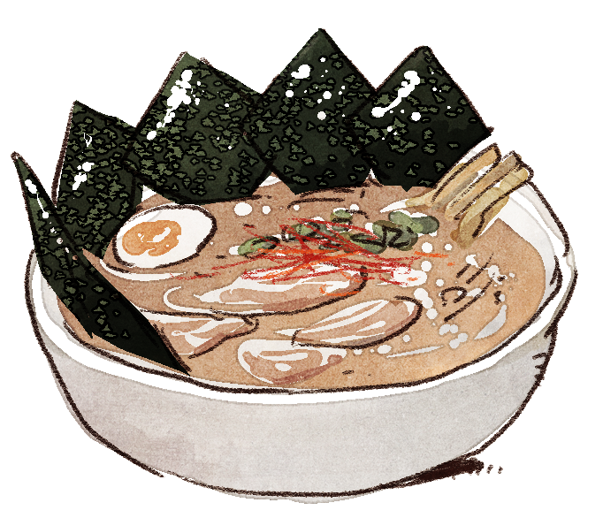 「電話がかかってきて、ちょっと海苔増量 」|長月みそかのイラスト