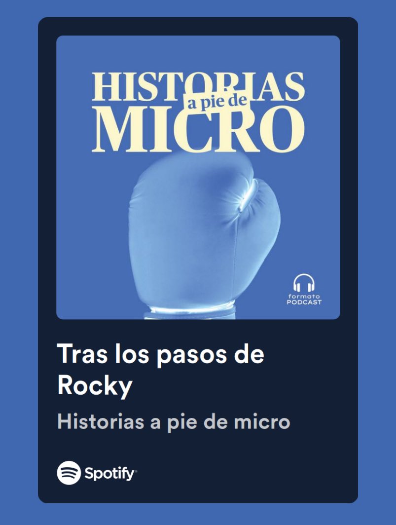 Documental sonoro. De lo mejor que he escuchado en #podcast. Os lo recomiendo para cuando salgáis a caminar. #motivación #bancos #Argentina #cine #boxeo 
🎧 🎧🎧 open.spotify.com/episode/2T4TdA… (vía <a href="/LuisBlancoRRR/">Luis Blanco</a> <a href="/Formato_Podcast/">Formato Podcast</a>)