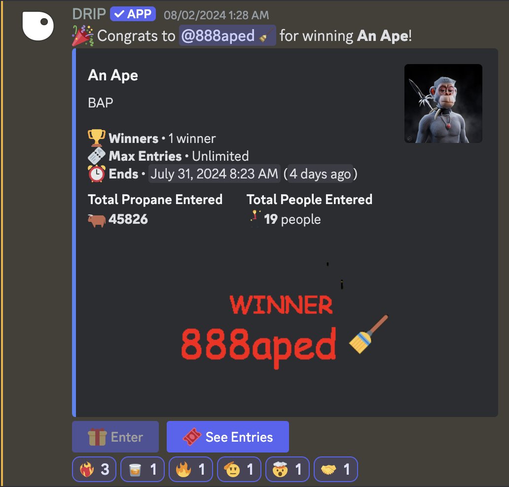 888aped's tweet image. Won another @BullsApesProj Ape 🙌🎉 just from entering free raffles in Discord, and hodling! The raffles use $PROPANE to enter. 
Then used #TheConfigurator to create a unique ape! What other projects out there can do this? 👀
Shout-out to @TheDonofTigers for your help 🫡