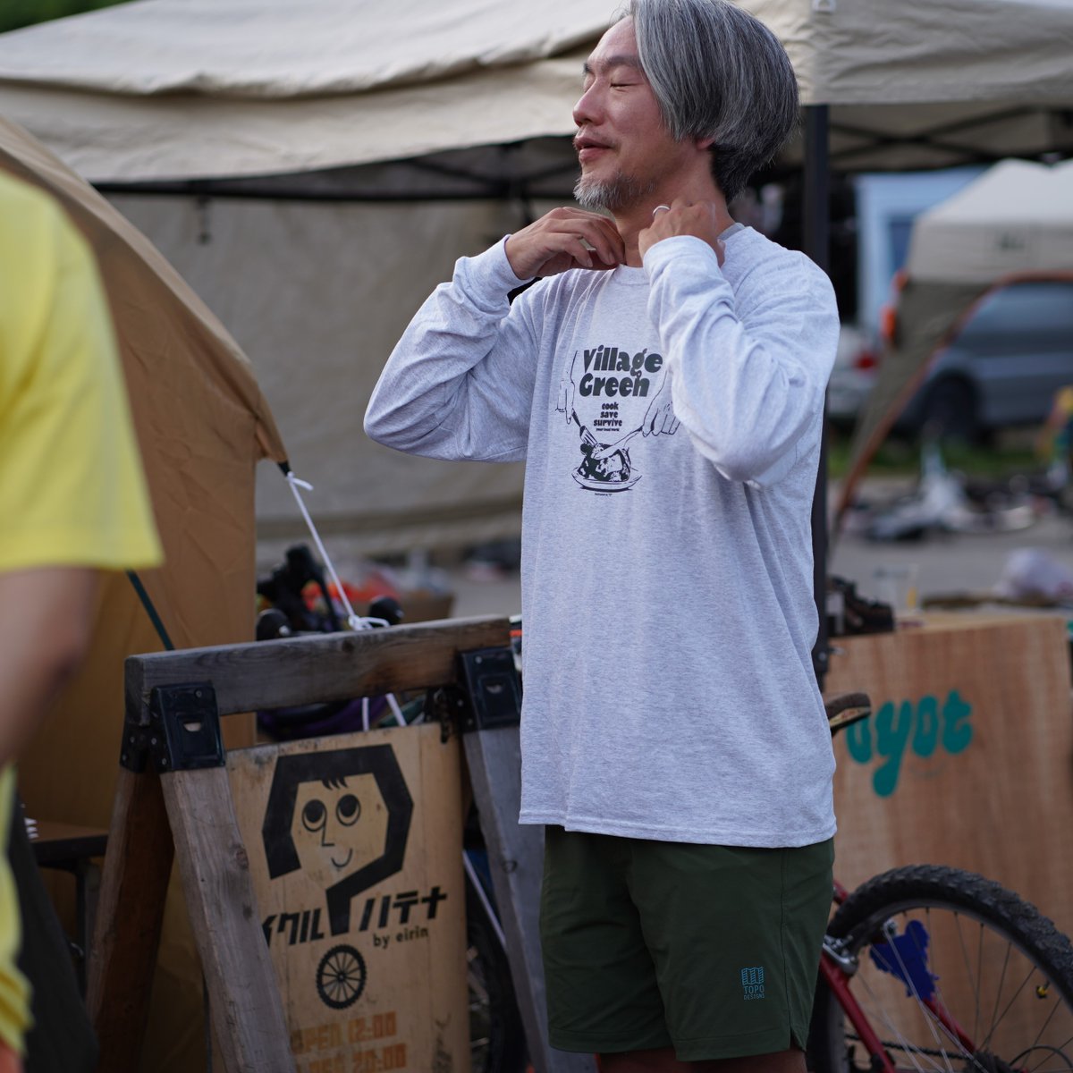 EIRINMARU's tweet photo. 当店主催 ～ライド x フード x ショッピング x キャンプ～のスペシャルイベント
【VILLAGE GREEN RIDE 2024】 orig ロングスリーブTシャツ

https://t.co/NDTQuXNrMf https://t.co/bL2JGHAwiW