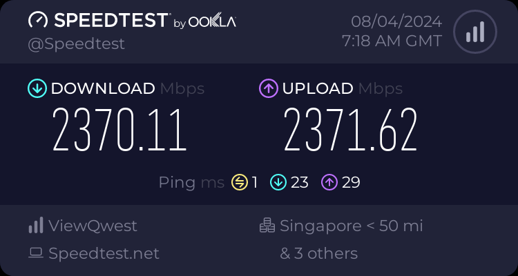 dishayu's tweet photo. 18 year old me, sharing a 256k connection with 4 other people wouldn't have believed that I would be severely bottlenecked by a 2.5gbit ethernet adapter in 2024 🥹 https://t.co/aS4xAFiDPr