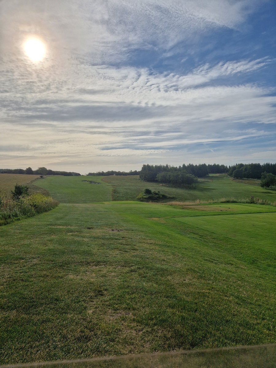 Absolutely stunning morning on the downs this morning <a href="/goodwood_golf/">Golf At Goodwood</a> going to be another lovely day #thedownscourse #golf #greenkeeping #chichester