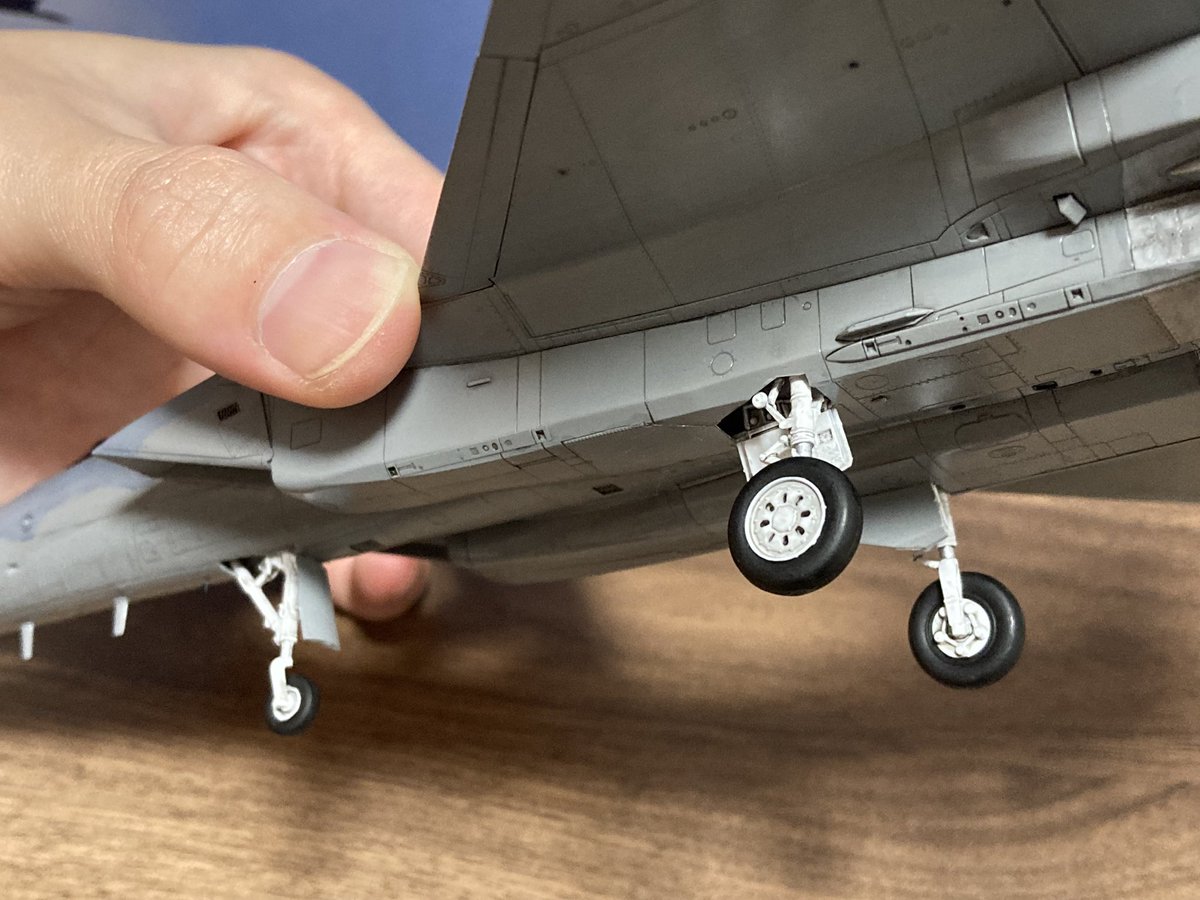 gfinthebase's tweet image. 足を付けました。
これからデカール貼りです😊
#ファインモールド #f15c