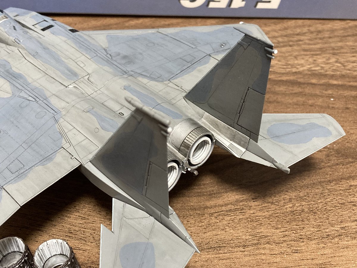 gfinthebase's tweet image. 足を付けました。
これからデカール貼りです😊
#ファインモールド #f15c