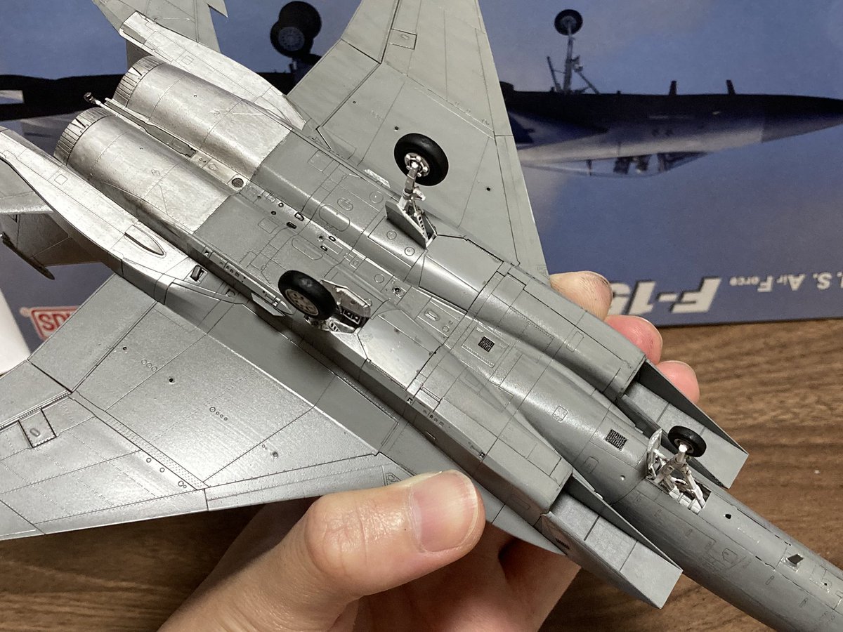gfinthebase's tweet image. 足を付けました。
これからデカール貼りです😊
#ファインモールド #f15c