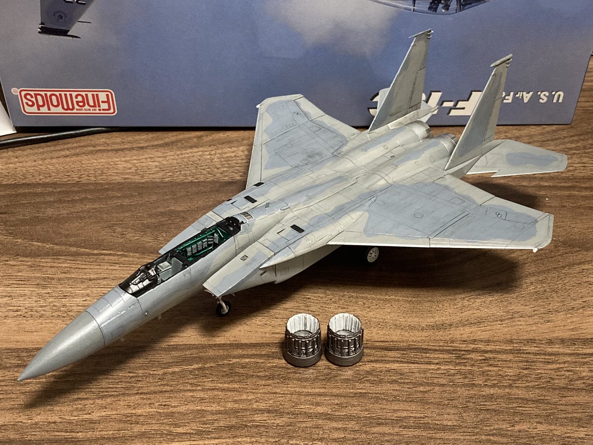 gfinthebase's tweet image. 足を付けました。
これからデカール貼りです😊
#ファインモールド #f15c