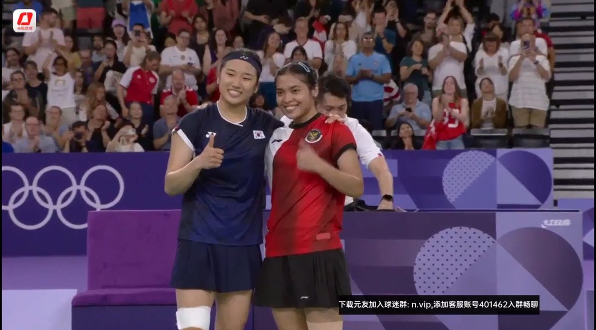 bhulukhuduktv's tweet photo. Gregoria Luar Biasa 

Angkat Topi Setingi-tingginya buat @geugouia 

Daya Juang bertanding mati-matian

#Badminton 
#Olympics 
#Olympics2024Paris 
#BhulukhudukTV https://t.co/ZXkbWCsJyT