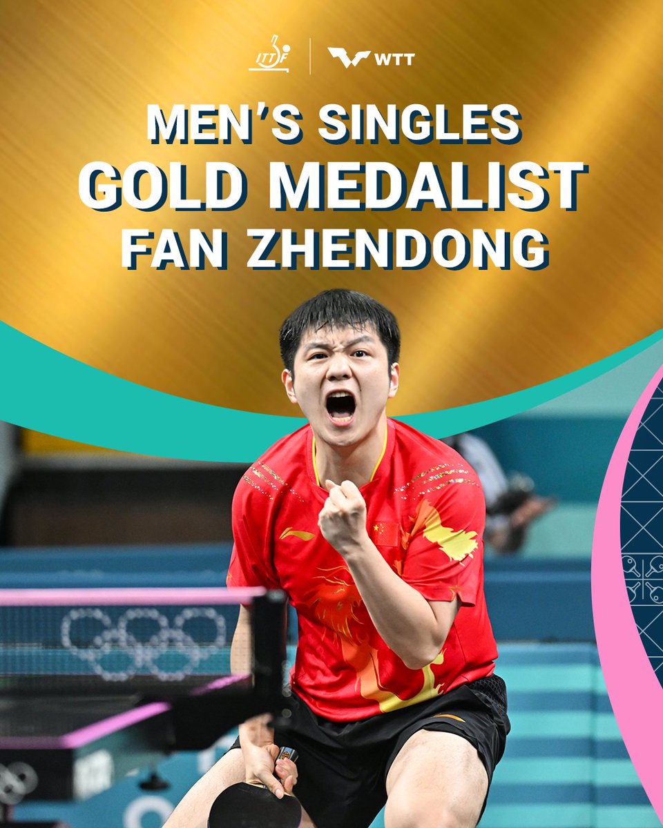 Revenge from Tokyo 2020 💥

Fan Zhendong is the Men's Singles gold medalist 🥇

#PingPong #TableTennis #Paris2024