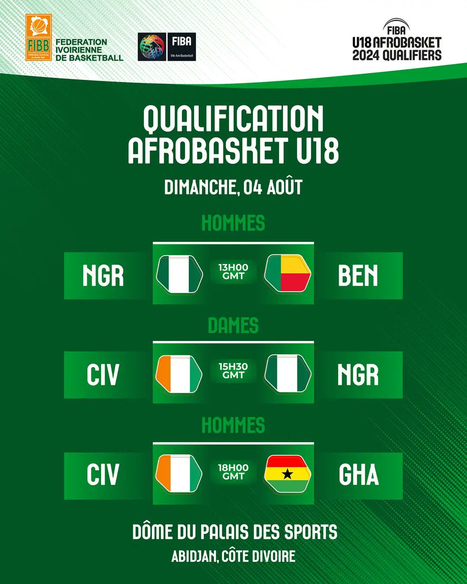 MiguelAngelHoyo's tweet photo. A las 20h, último partido luchando por clasificarnos para el Afrobasket U18!!!
https://t.co/6rhDLvFTgn

🐘🇨🇮🏀 https://t.co/WsGq4rfekC
