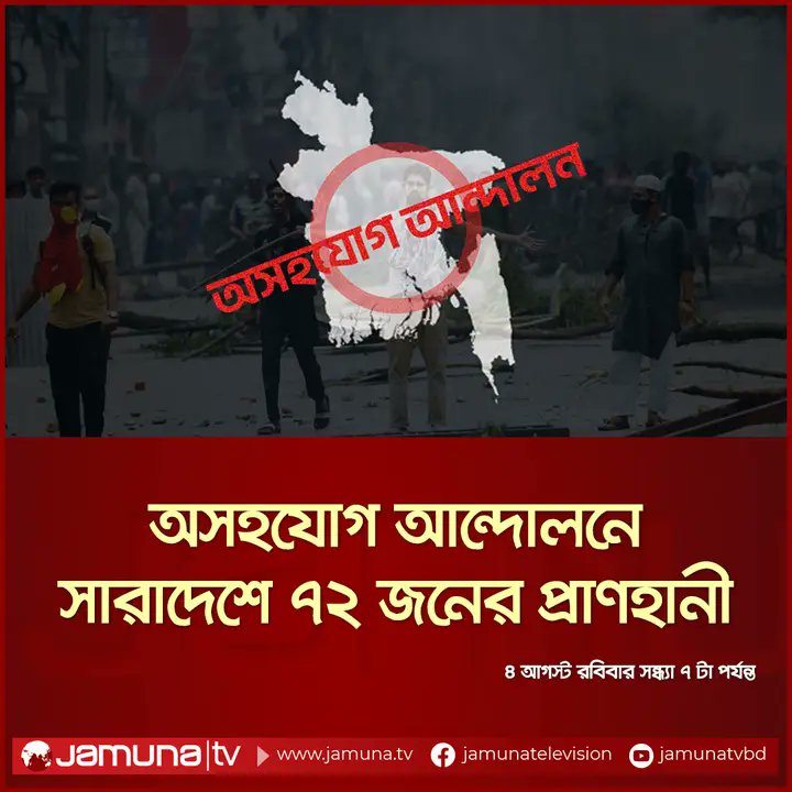 Death toll reaches 72.....

STEP DOWN FASCIST HASINA