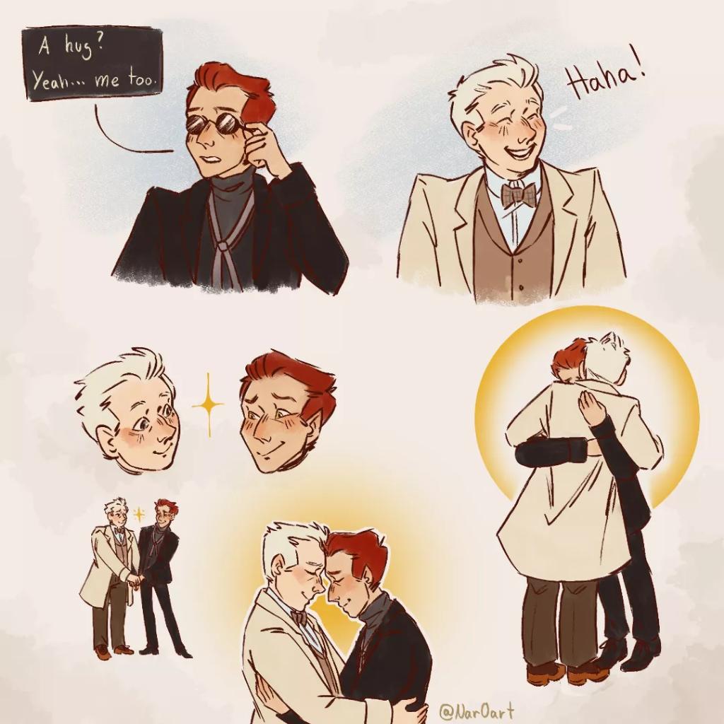 Nar0art's tweet photo. Post season 3 comic 💙
#goodomensfanart https://t.co/HBFo6ltJLX