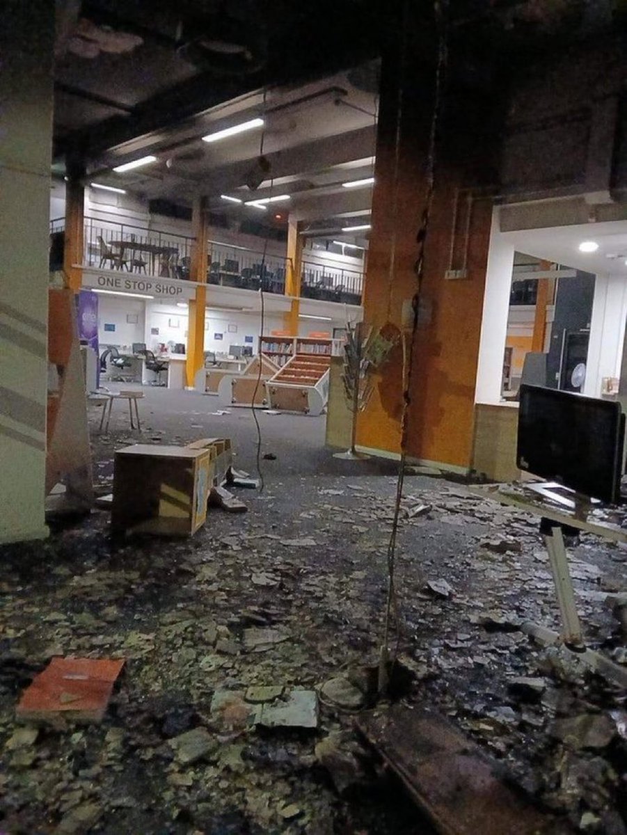 You destroyed a library. It was MORE than a library, it was a food bank, a source of heat for people in the winter, a place for kids from low income families to use the internet, or do their homework. Why destroy something so vital? Yeah you’re so patriotic guys.