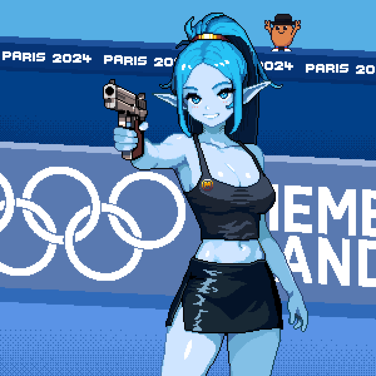 After watching the <a href="/Olympics/">The Olympic Games</a>, I feel like the Sharks in <a href="/Memeland/">Memeland ❤️ Memecoin</a> could be sharpshooters (other than being super in swimming, of course). 

What do you think?

#memeland #pixelart