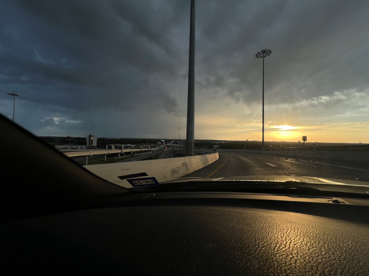 SaWeatherWX's tweet photo. Dying storm on the NE side from I-10/410 bridge this morning. https://t.co/lSkXO6bqUW