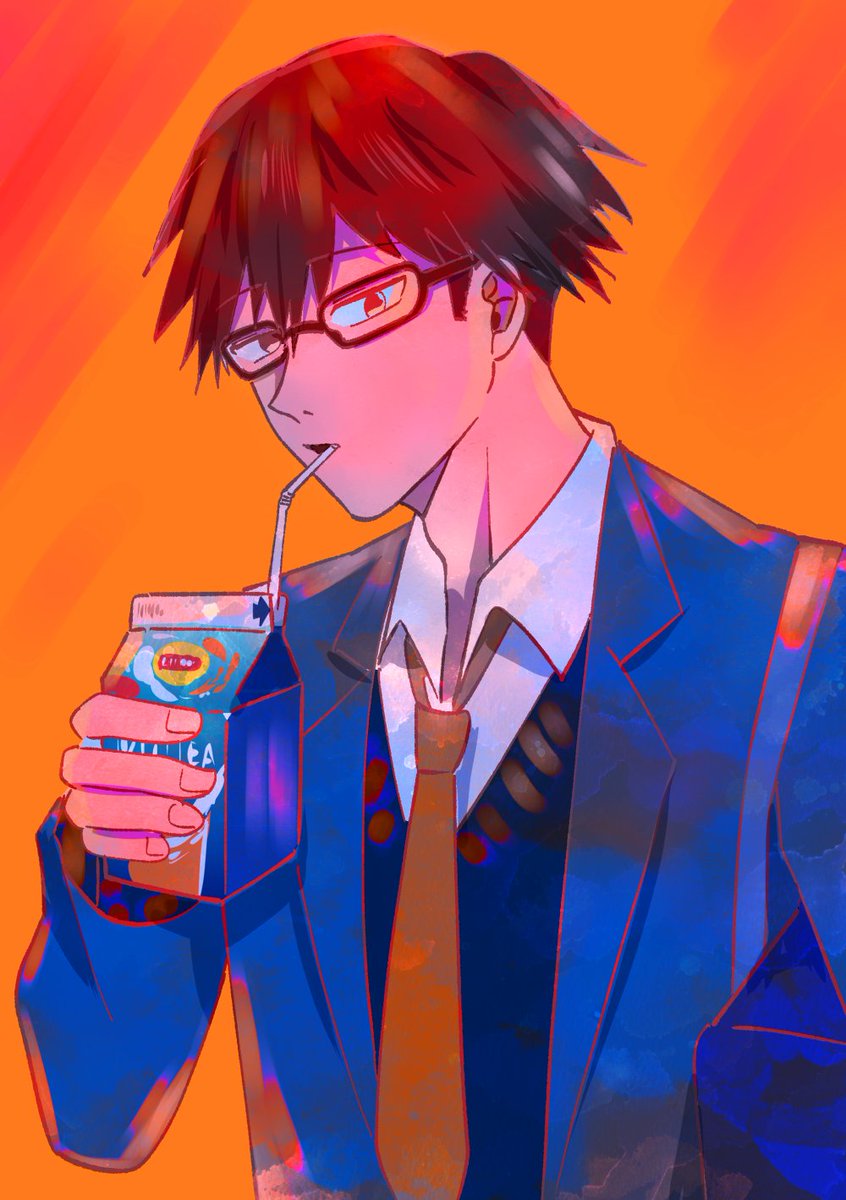 「リトン飲む千早くんが描きたかっただけ#忘却バッテリーFA 」|苫のイラスト