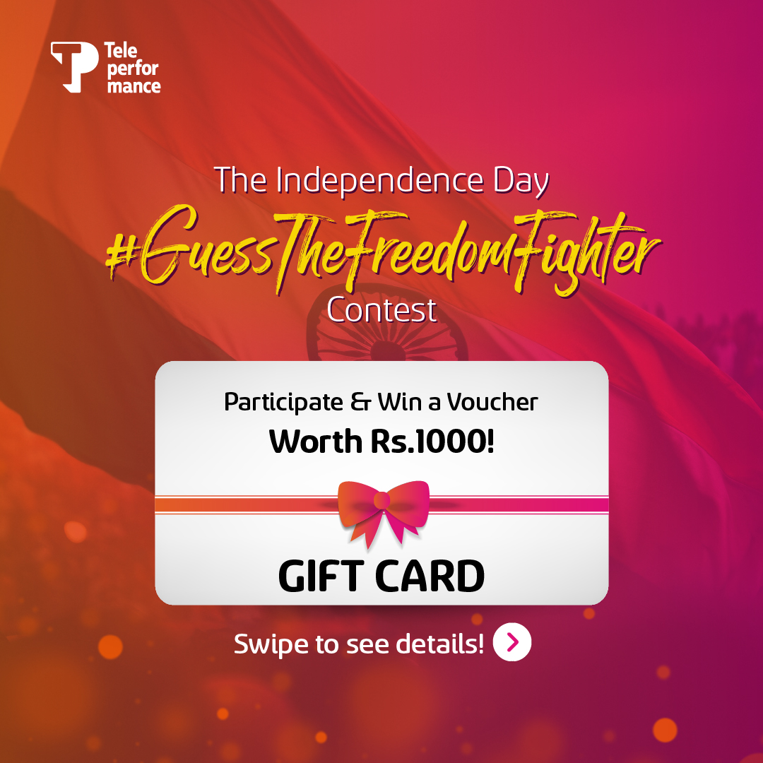 TPIndiaOfficial's tweet photo. Participate in the #GuessTheFreedomFighter Contest and follow these guidelines to win vouchers worth Rs. 1000 each!

The contest ends on Aug 30th, 2024.

The first question will be posted tomorrow at 1 PM!
Stay Tuned!

#TPIndia #ContestAlert #IndependenceDayContest #Contest https://t.co/xrTzzGkJVf