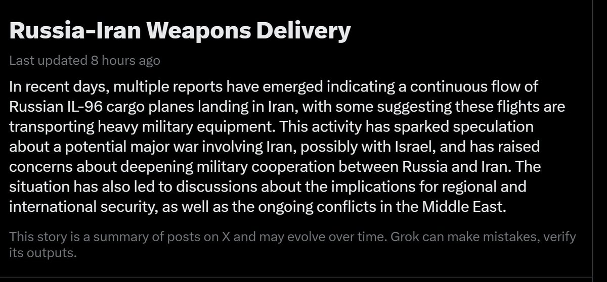 Russia Iran Weapons delivery  I've been warning you. #Gaza