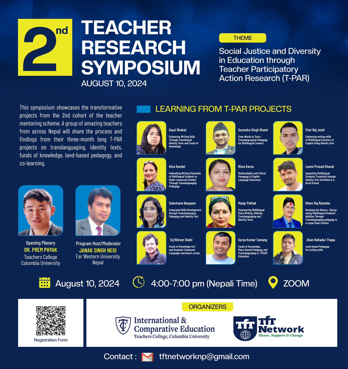 Our mentee teachers will be sharing their participatory action research project on social justice and diversity in education.