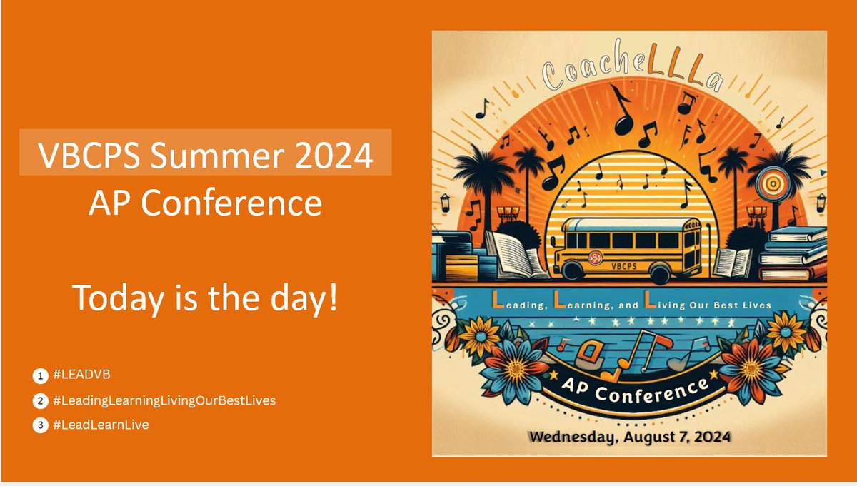 DrPFrance's tweet image. What a great day it is!  Today is the 1st AP Conference! Special thanks to @vbschools @donrobertson20 @PGIVBCPS @matthewdelaney9 @JaneneG @leadvb
 #LeadVB #LeadingLearningLivingOurBestLives #LeadLearnLive