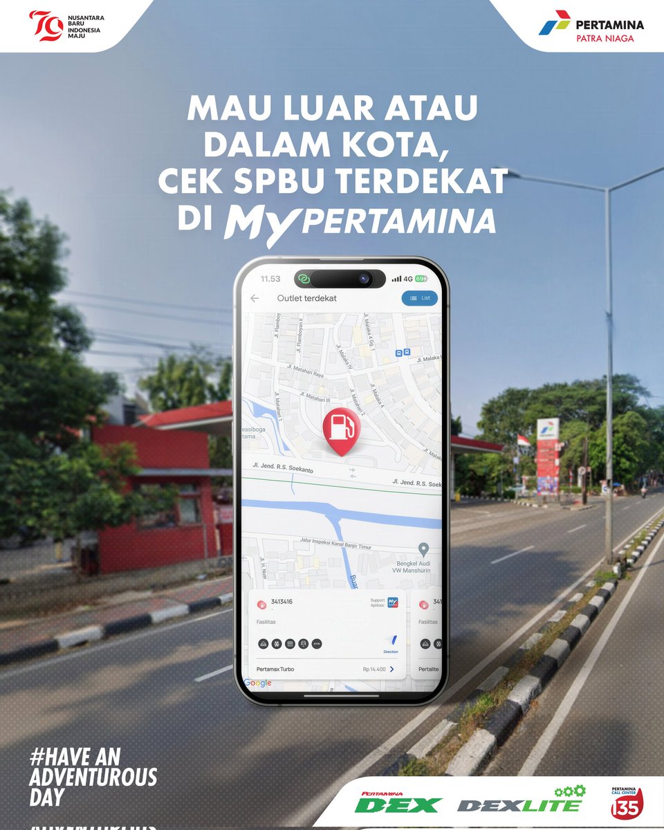 DexSeriesID's tweet photo. Buat yang baru mau road-trip lintas pulau, bisa langsung cek aplikasi MyPertamina buat cari SPBU terdekat!

Nggak khawatir lagi buat perjalanan panjang, langsung download aplikasi MyPertamina sekarang!

#DexSeries #Dexperience #Dextivity #HaveAnAdventurousDay #MyPertamina  #EnergizingYourJourney