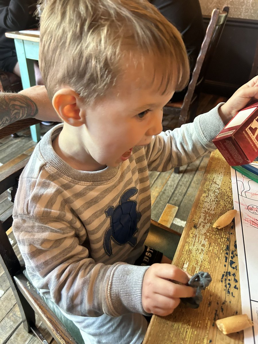 RuleOfKrule's tweet photo. The boy is hyped for his first @warhammer mini https://t.co/VCtxUQcHj5