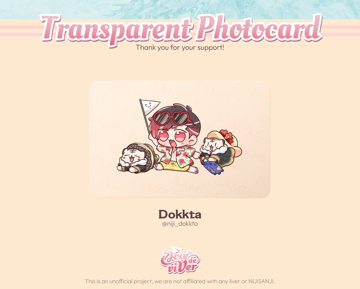 ✈️The 3rd souvenir reveal―✦

《𝑻𝒓𝒂𝒏𝒔𝒑𝒂𝒓𝒆𝒏𝒕 𝑷𝒉𝒐𝒕𝒐𝒄𝒂𝒓𝒅》

Illustration by
❤️Dokkta(@/niji_dokkta)

Thank you for your support!