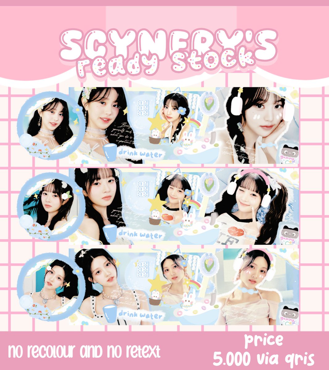 help rt? thank you (⁠ ⁠◜⁠‿⁠◝⁠ ⁠)⁠♡

aku ada jual layout ready stock ive &amp; babymonster nih yuk yang minat bisa langsung dm ya! 

💸5000 / via qris
📝 no recolour &amp; no replace text 
#zonauang