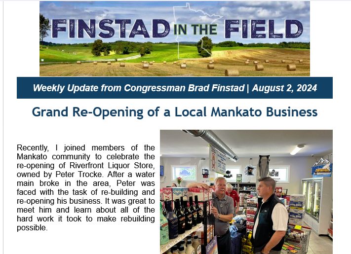 McPhersonHall's tweet photo. #FinstadInTheField
August 2 2024
While #MN01 #farmers are wondering when the #MAGARepublican-controlled House will allow a vote on #HR8467 #FarmBill, it seems like @RepFinstad is starting his vacation by visiting #MNGOP faithful
FYI #PeterTrocke was a candidate for #MNleg #SD23 https://t.co/EAgkCcf4Of