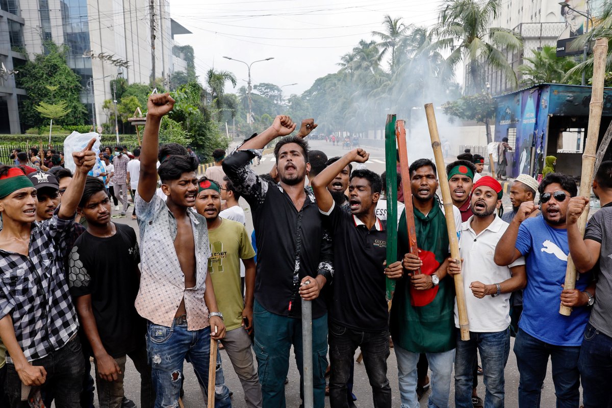 TRTWorldNow's tweet photo. In pictures: Death toll in Bangladesh climbs to 48 amid renewed anti-government protests as authorities declare 3-day public holiday – AA citing local media https://t.co/F14KyhWuD4