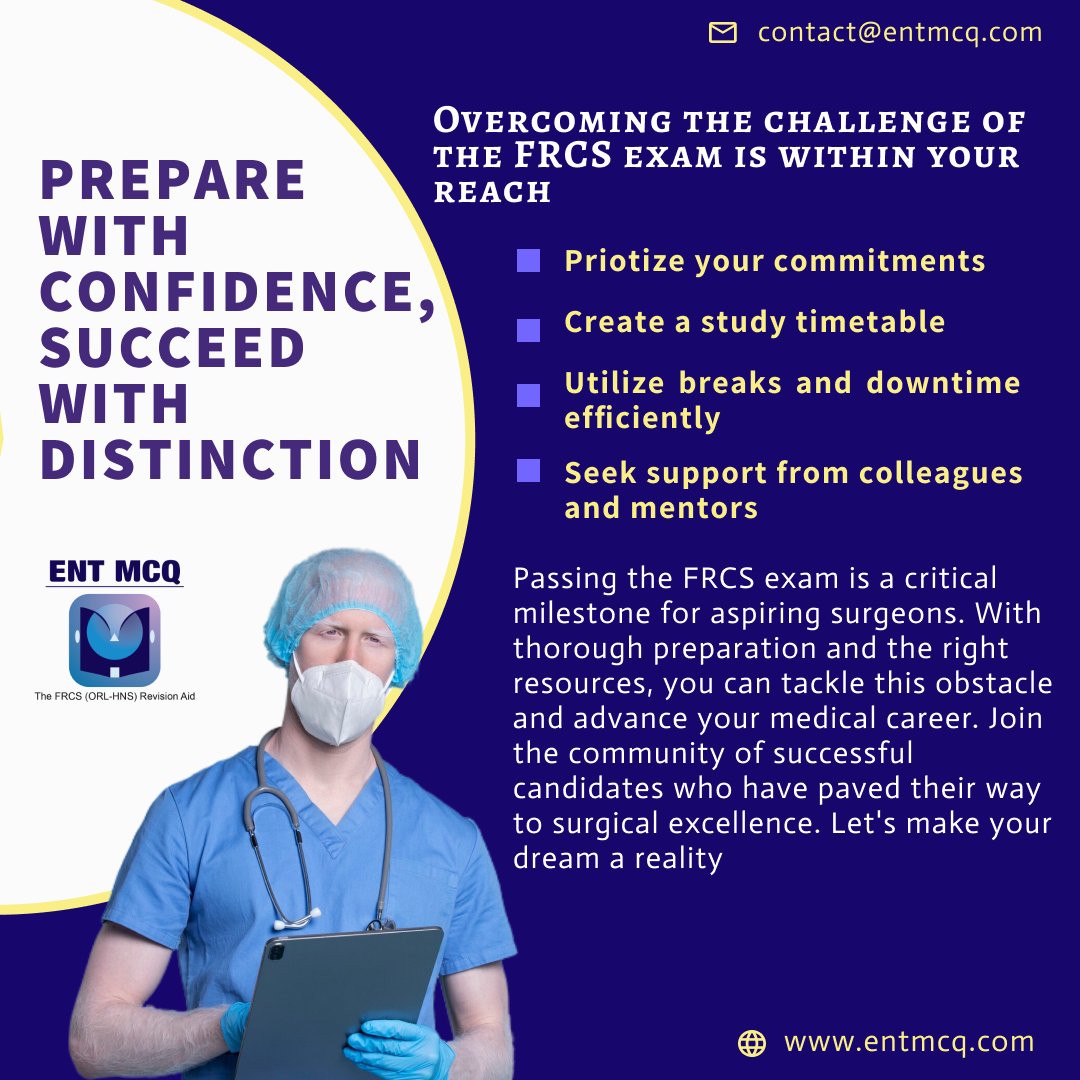 ENT MCQ - The FRCS (ORL-HNS) Exam Revision Aid (@entmcq) on Twitter photo Prepare with confidence succeed with distinction
๐
๐จ๐ซ ๐๐๐ข๐ญ๐ข๐จ๐ง๐๐ฅ facts ๐๐จ๐ง๐ญ๐๐๐ญ ๐ฎ๐ฌ ๐จ๐ง support@entmcq.com and visit us on entmcq.com
#FRCSORLHNS #OtoPrep #ENTExam #ENTResidents #MedEd #Otolaryngology #ENTMCQSupport #medtwitter #Diagnosis #MedX Prepare with confidence succeed with distinction
๐
๐จ๐ซ ๐๐๐ข๐ญ๐ข๐จ๐ง๐๐ฅ facts ๐๐จ๐ง๐ญ๐๐๐ญ ๐ฎ๐ฌ ๐จ๐ง support@entmcq.com and visit us on entmcq.com
#FRCSORLHNS #OtoPrep #ENTExam #ENTResidents #MedEd #Otolaryngology #ENTMCQSupport #medtwitter #Diagnosis #MedX