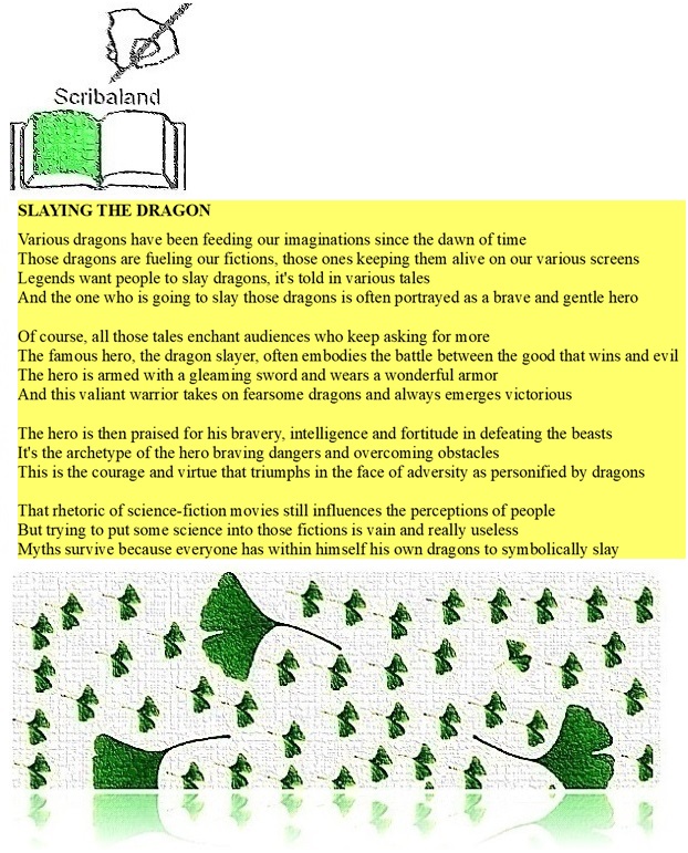 scribaland's tweet photo. #scribaland SLAYING THE DRAGON
It's not always a legend!#ai #nft #readers #reading #authors #chatgpt #tiktok #art #unknowntheseries #autobiographies #academy #academies #autoedit #autograph #autographs #archetype #archetypes #artist #artists #author #authors #award #awards #words https://t.co/Xbp92C1Y5R