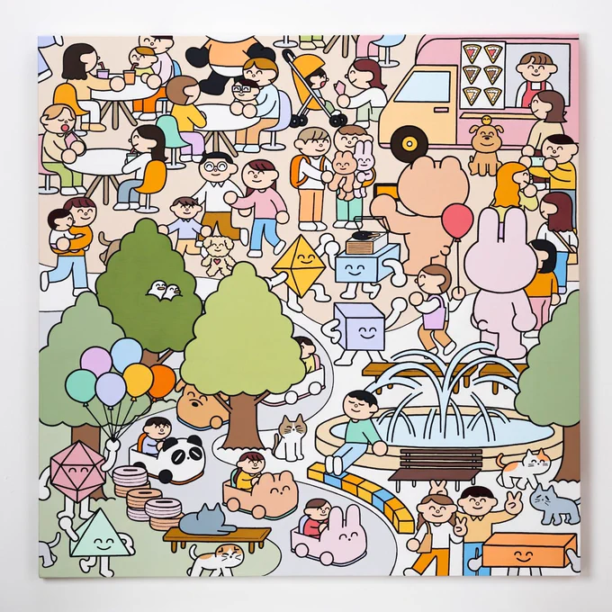 明日8/5(月)20時から原画のとグッズのオンライン販売が開始します。遠方の人、忙しい人、暑すぎて外に出られない人はぜひご利用ください。  